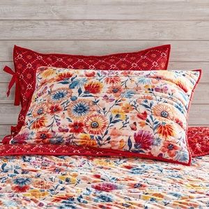 2-Pioneer Woman ~ FLUTTERING FANCIES ~ Velvet Standard Pillow Sham Set ~ 20 x 28